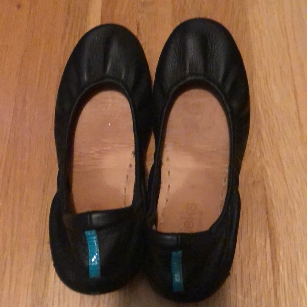 tieks matte black ballet flats